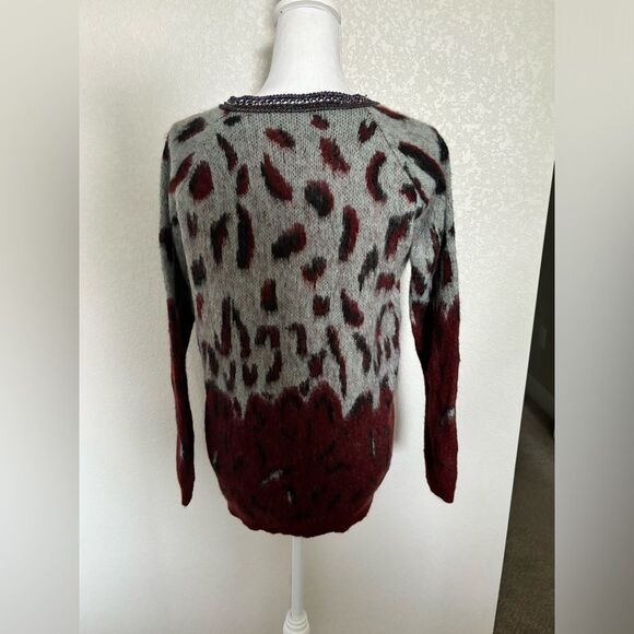 Maison Scotch Mohair Leopard Sweater sz 2 - Picture 5 of 8